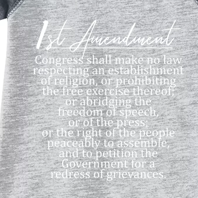 1st Amendment US Constitution Support Freedom Of Speech Infant Baby Jersey Bodysuit