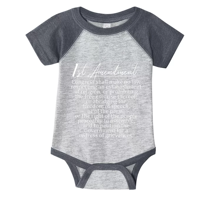 1st Amendment US Constitution Support Freedom Of Speech Infant Baby Jersey Bodysuit