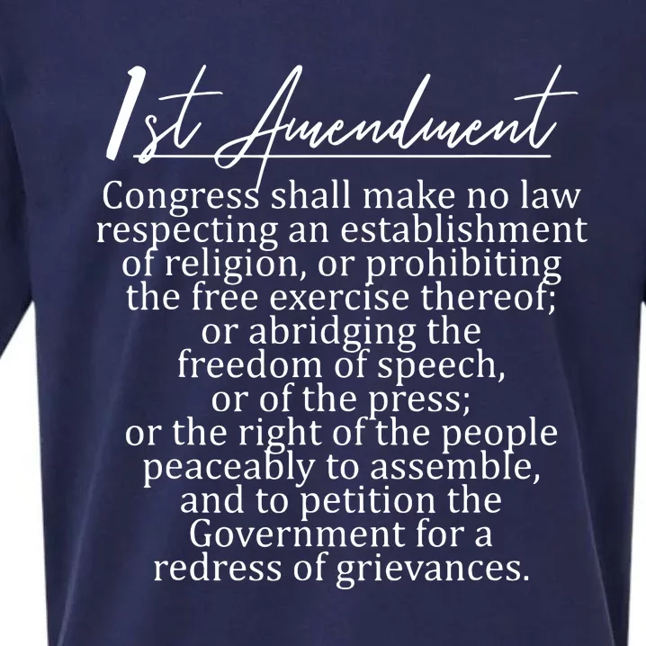 1st Amendment US Constitution Support Freedom Of Speech Sueded Cloud Jersey T-Shirt