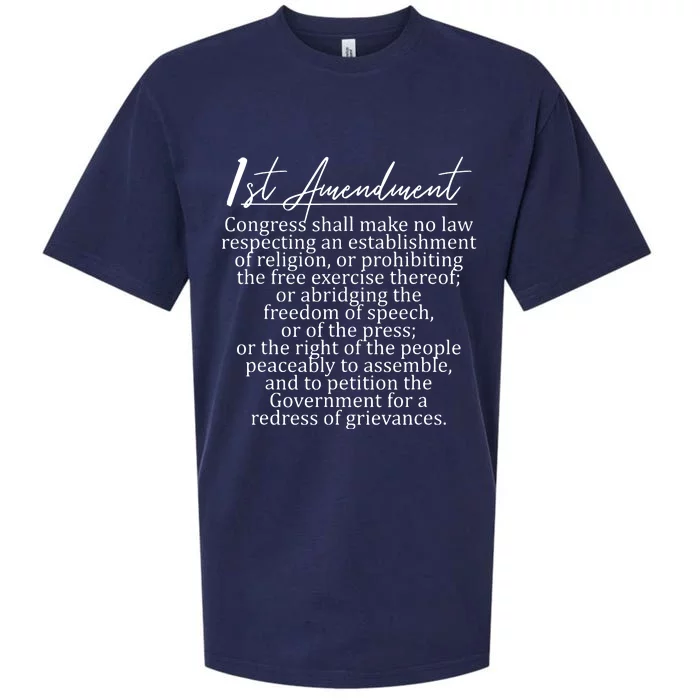 1st Amendment US Constitution Support Freedom Of Speech Sueded Cloud Jersey T-Shirt