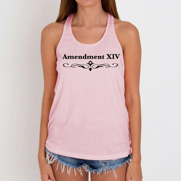 14TH Amendment USA Constitution Women's Knotted Racerback Tank