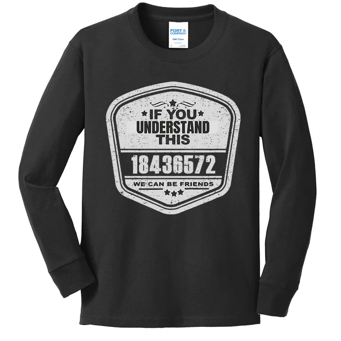 18436572 Awesome V8 Firing Order Car Enthusiast Gift Kids Long Sleeve Shirt