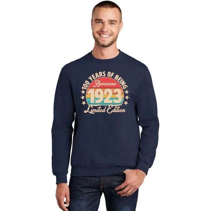 1923 Birthday 100 Years Of Of Being Awesome Limited Edition Tall Sweatshirt