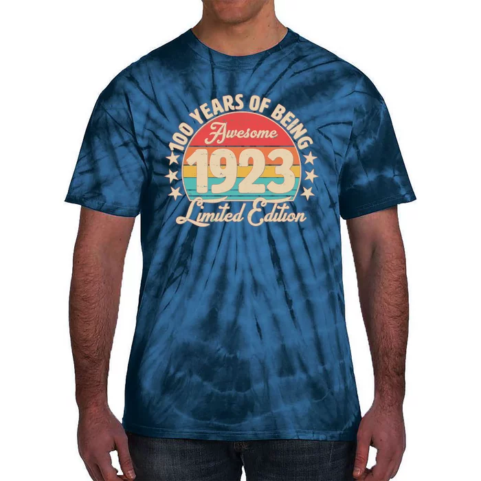 1923 Birthday 100 Years Of Of Being Awesome Limited Edition Tie-Dye T-Shirt