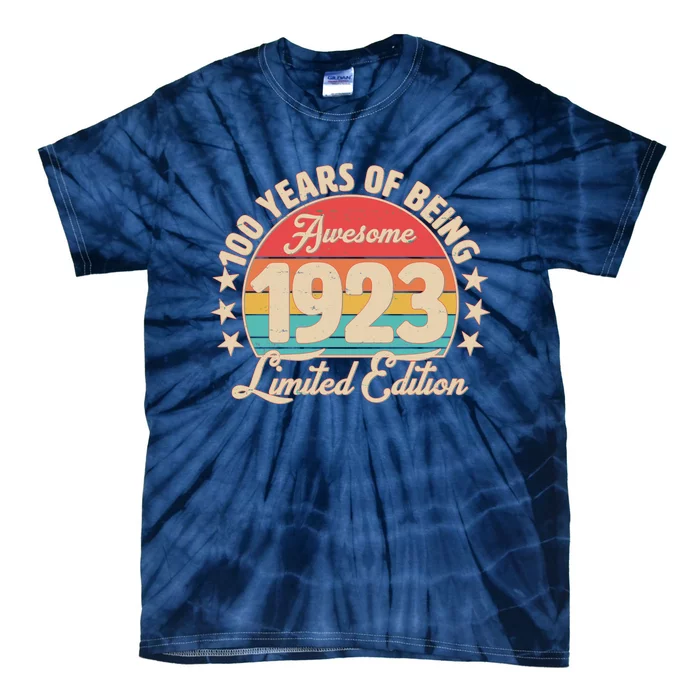 1923 Birthday 100 Years Of Of Being Awesome Limited Edition Tie-Dye T-Shirt