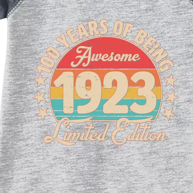 1923 Birthday 100 Years Of Of Being Awesome Limited Edition Infant Baby Jersey Bodysuit