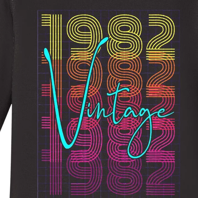 1982 Birthday Baby Long Sleeve Bodysuit