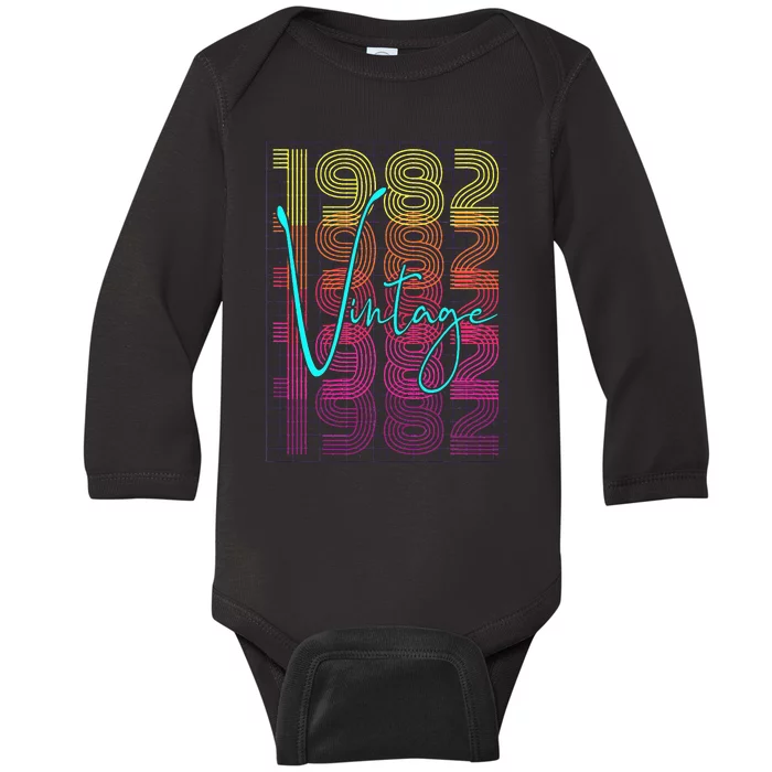 1982 Birthday Baby Long Sleeve Bodysuit