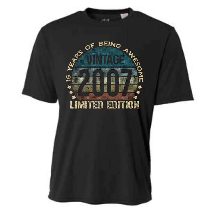 16th Birthday 16 Year Old Limited Edition Gifts Vintage 2007 Cooling Performance Crew T-Shirt