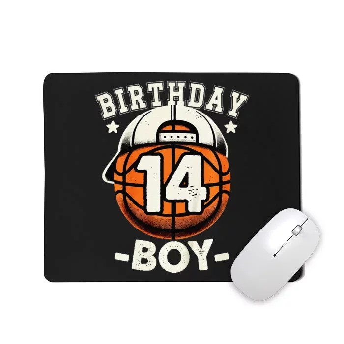 14th Birthday 14 Year Old Basketball Theme Decorations Mousepad