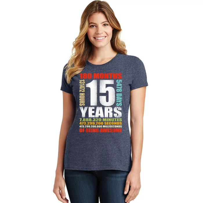 15th Birthday 15 Years Old Boy Girl  Being Awesome Women's T-Shirt