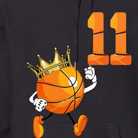 11th Birthday 11 Years Old Basketball Lover Theme Party Premium Hoodie