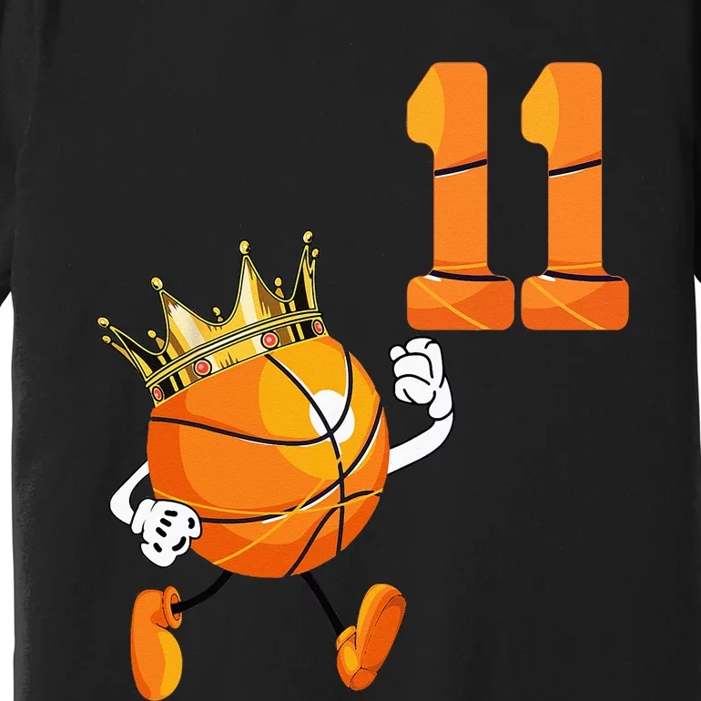 11th Birthday 11 Years Old Basketball Lover Theme Party Premium T-Shirt