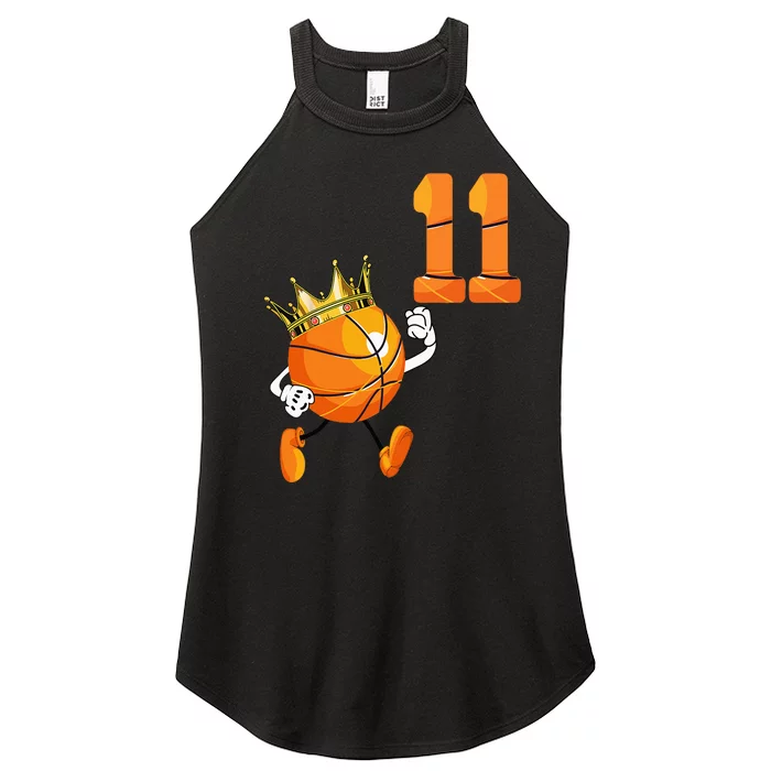 11th Birthday 11 Years Old Basketball Lover Theme Party Women’s Perfect Tri Rocker Tank