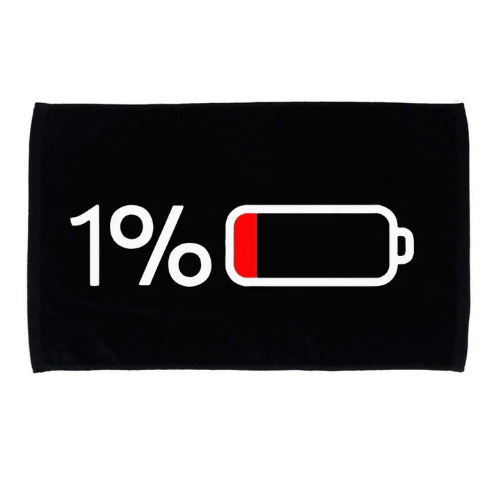 1 Battery 1 Battery Fun Low Energy Percentage Microfiber Hand Towel