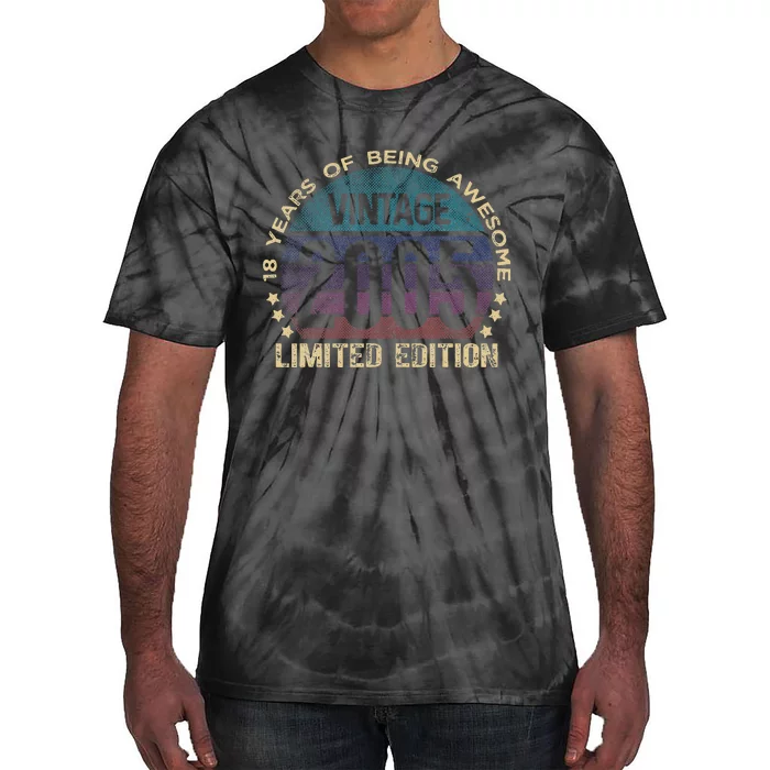 18th Birthday 18 Year Old Limited Edition Gifts Vintage 2005 Funny Cute Tie-Dye T-Shirt