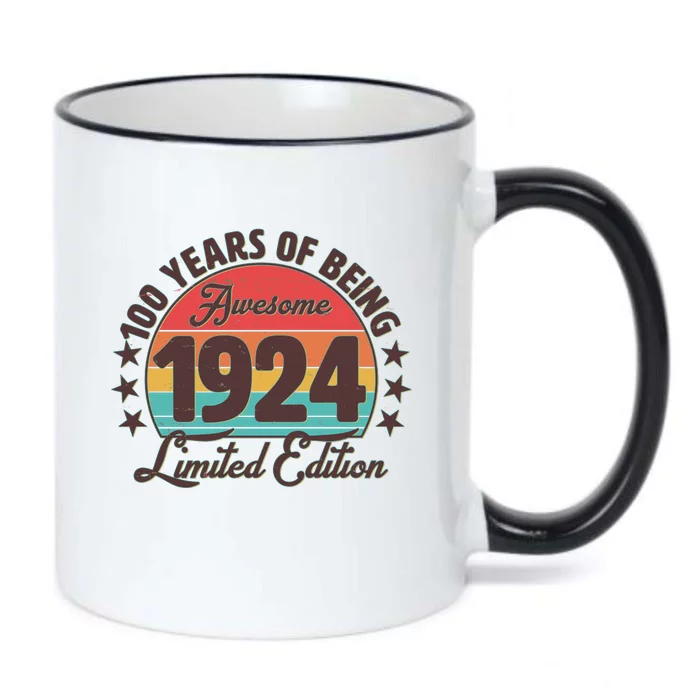 1924 Birthday 100 Years Of Being Awesome Limited Edition Black Color Changing Mug