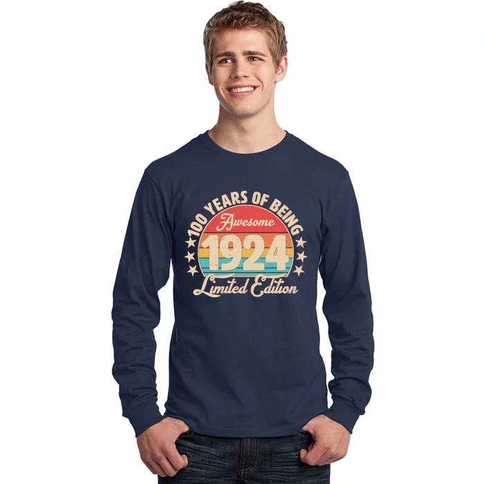 1924 Birthday 100 Years Of Being Awesome Limited Edition Tall Long Sleeve T-Shirt