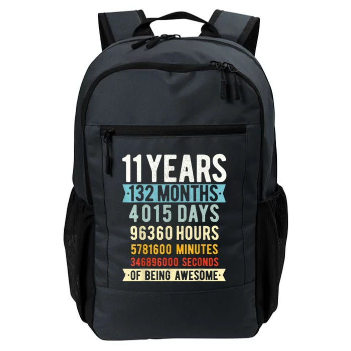 11th Birthday 11 Years Old Vintage Retro 132 Months Shirt Daily Commute Backpack