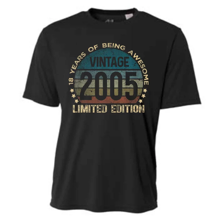 18th Birthday 18 Year Old Limited Edition Gifts Vintage 2005 Cooling Performance Crew T-Shirt