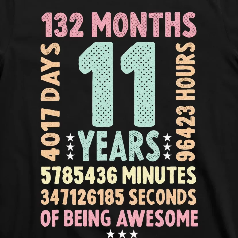 11th Birthday 11 Years Old Vintage Retro 11 Yr Old T-Shirt