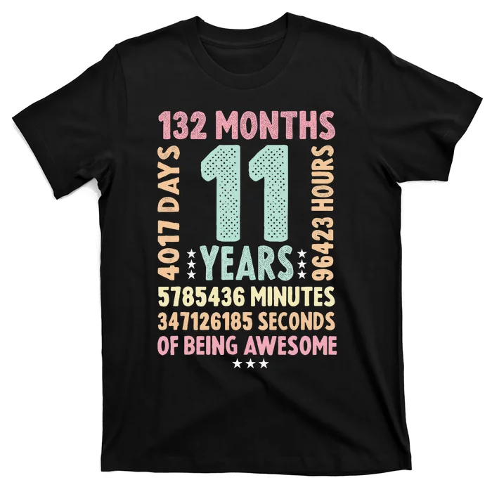 11th Birthday 11 Years Old Vintage Retro 11 Yr Old T-Shirt