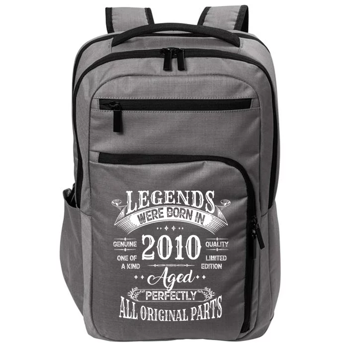 14th Birthday 14 Years Old Vintage Legends Born In 2010 Impact Tech Backpack