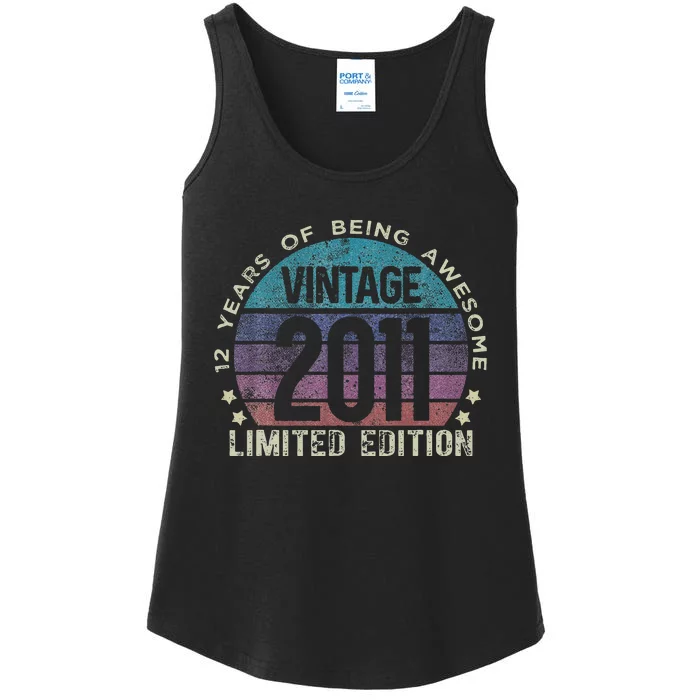 12th Birthday 12 Year Old Gifts Vintage 2011 Limited Edition Cute Ladies Essential Tank