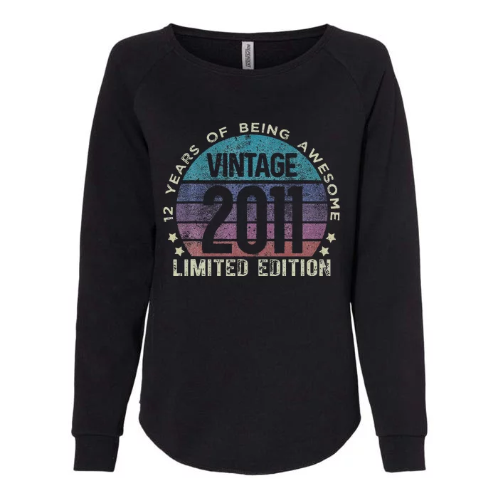 12th Birthday 12 Year Old Gifts Vintage 2011 Limited Edition Cute Womens California Wash Sweatshirt