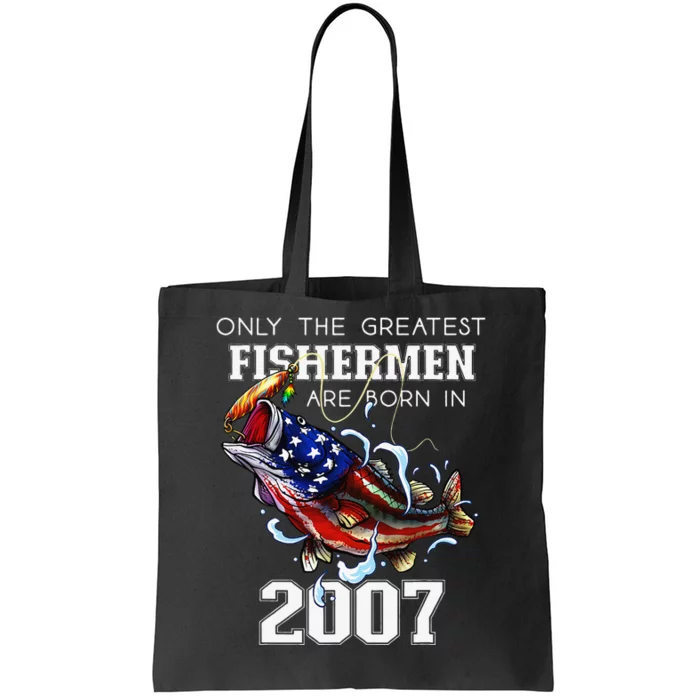 16th Birthday 2007 Fishermen Bass Fishing 16 Year Old Tote Bag