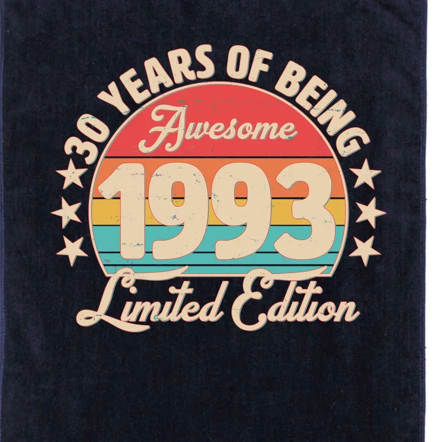 1993 Birthday 30 Years Of Being Awesome Limited Edition Platinum Collection Golf Towel