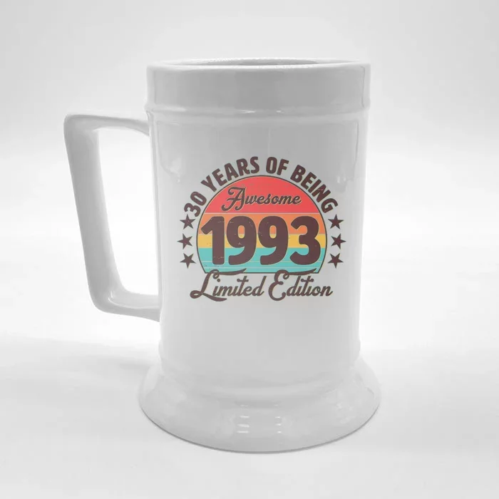 1993 Birthday 30 Years Of Being Awesome Limited Edition Front & Back Beer Stein