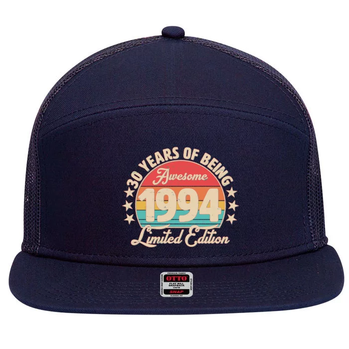 1994 Birthday 30 Years Of Being Awesome Limited Edition 7 Panel Mesh Trucker Snapback Hat