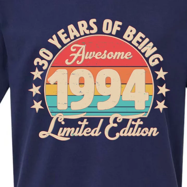 1994 Birthday 30 Years Of Being Awesome Limited Edition Sueded Cloud Jersey T-Shirt