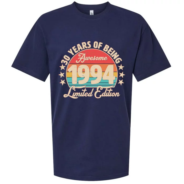 1994 Birthday 30 Years Of Being Awesome Limited Edition Sueded Cloud Jersey T-Shirt