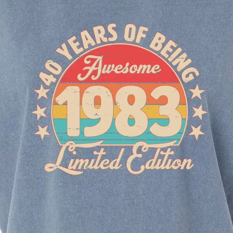 1983 Birthday 40 Years Of Being Awesome Limited Edition Garment-Dyed Women's Muscle Tee