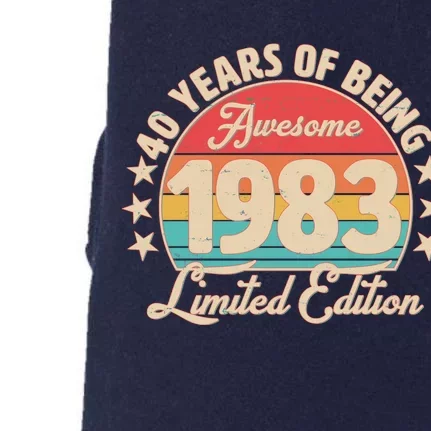 1983 Birthday 40 Years Of Being Awesome Limited Edition Doggie 3-End Fleece Hoodie