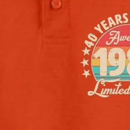 1984 Birthday 40 Years Of Being Awesome Limited Edition Dry Zone Grid Performance Polo