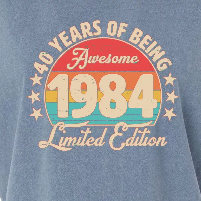 1984 Birthday 40 Years Of Being Awesome Limited Edition Garment-Dyed Women's Muscle Tee