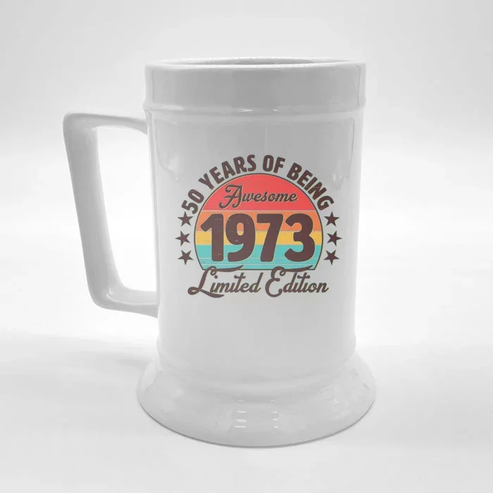 1973 Birthday 50 Years Of Of Being Awesome Limited Edition Front & Back Beer Stein