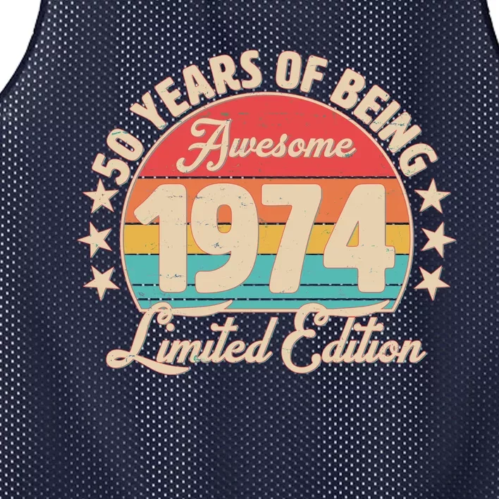 1974 Birthday 50 Years Of Being Awesome Limited Edition Mesh Reversible Basketball Jersey Tank