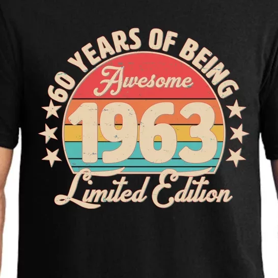 1963 Birthday 60 Years Of Of Being Awesome Limited Edition Pajama Set