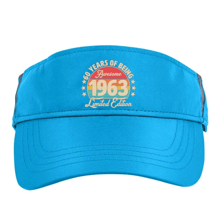 1963 Birthday 60 Years Of Of Being Awesome Limited Edition Adult Drive Performance Visor