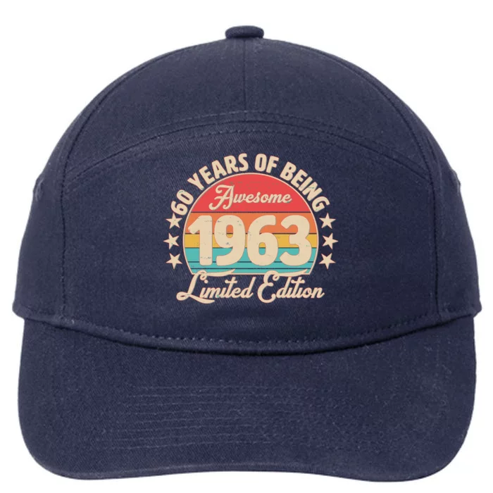 1963 Birthday 60 Years Of Of Being Awesome Limited Edition 7-Panel Snapback Hat