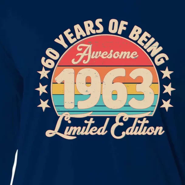 1963 Birthday 60 Years Of Of Being Awesome Limited Edition Cooling Performance Long Sleeve Crew