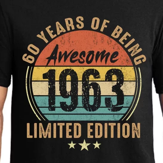 1963 Birthday 60 Years Of Of Being Awesome Limited Edition Pajama Set