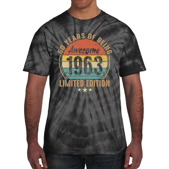 1963 Birthday 60 Years Of Of Being Awesome Limited Edition Tie-Dye T-Shirt