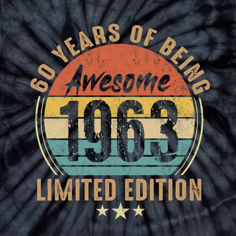 1963 Birthday 60 Years Of Of Being Awesome Limited Edition Tie-Dye T-Shirt