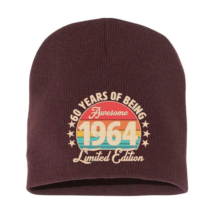 1964 Birthday 60 Years Of Being Awesome Limited Edition Short Acrylic Beanie