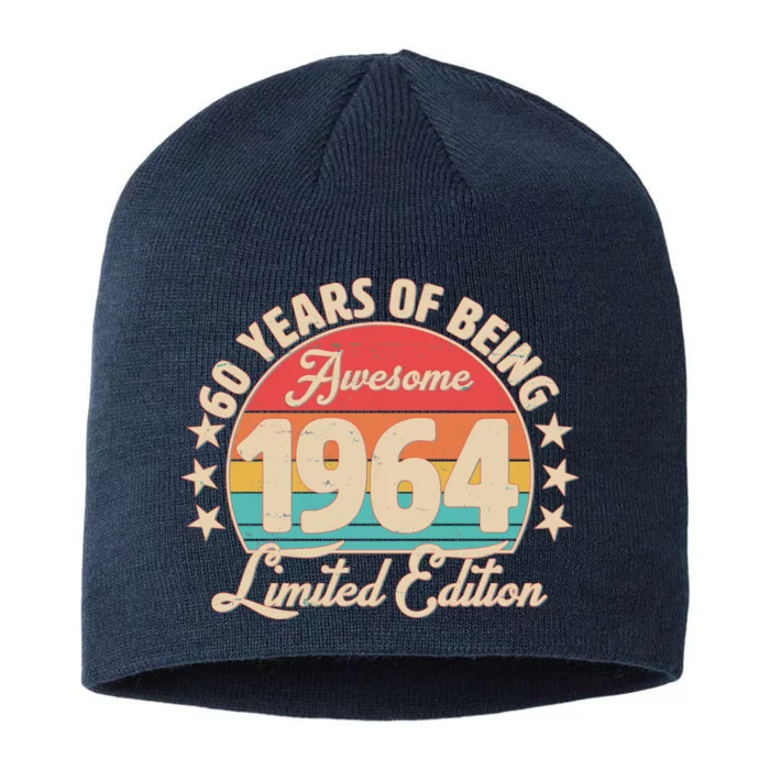 1964 Birthday 60 Years Of Being Awesome Limited Edition 8 1/2in Sustainable Knit Beanie